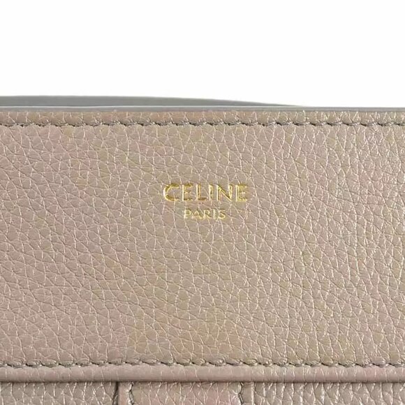 Auth CELINE Handbag Beige Leather - - Picture 11 of 14